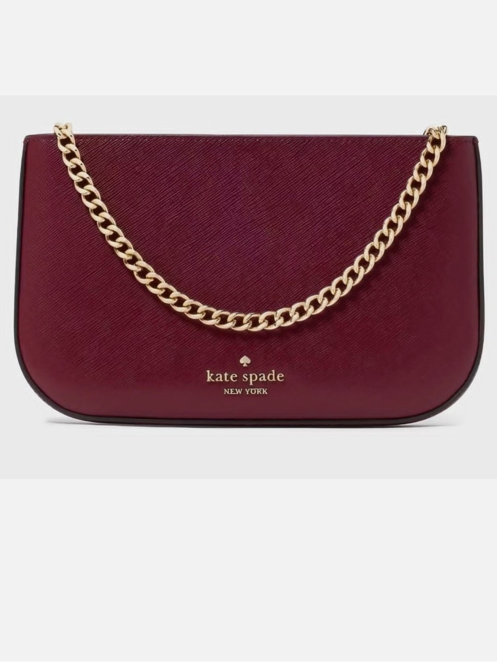 Kate Spade Burgundy Chain-Handle Shoulder Bag